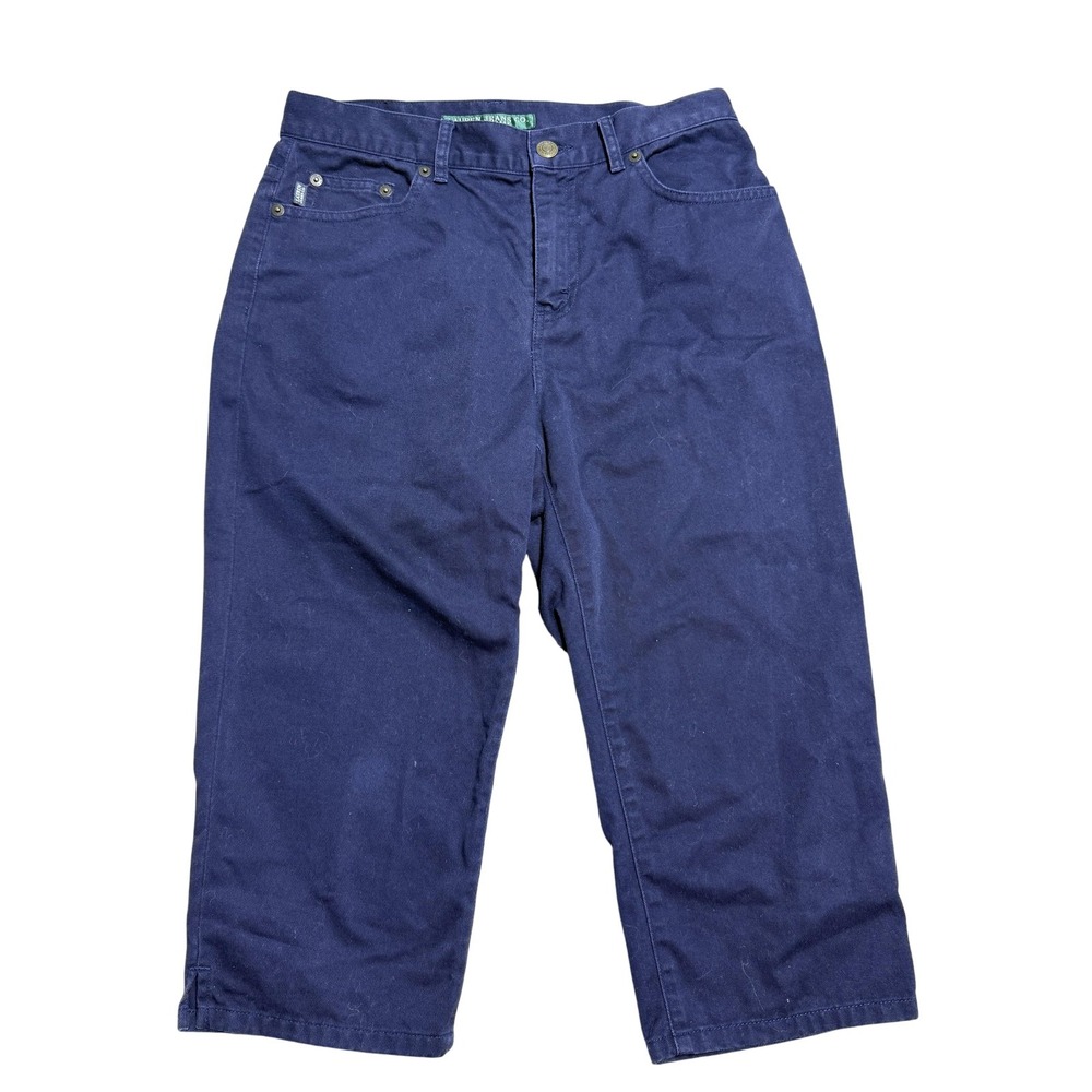 Lauren Jeans Co Ralph Lauren Capri Jeans Womens Petite 4P Blue‎ 5 Pocket Cropped